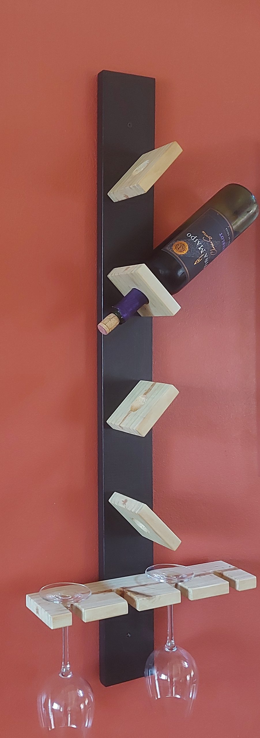 Wooden wine rack