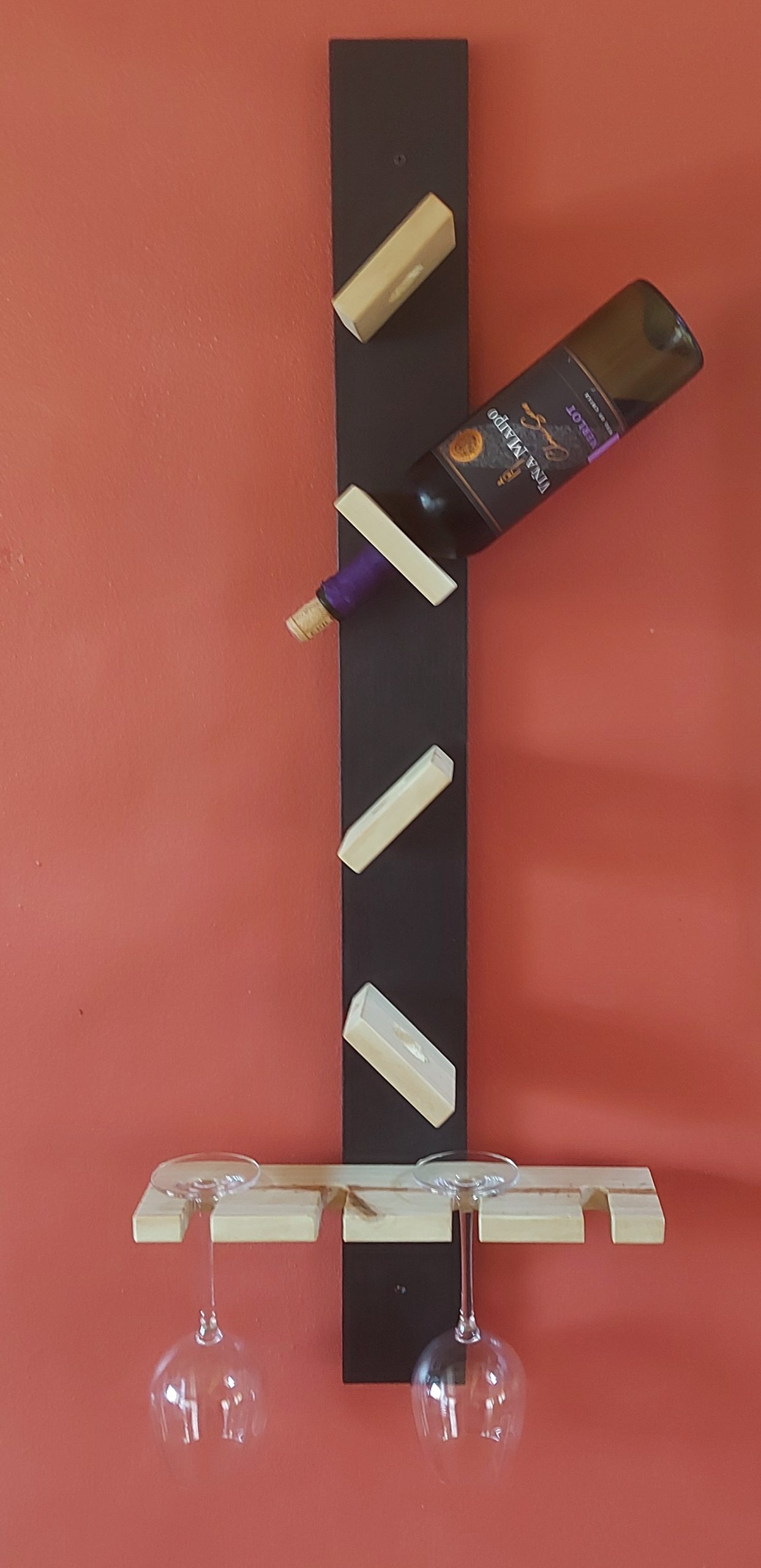 Wooden wine rack