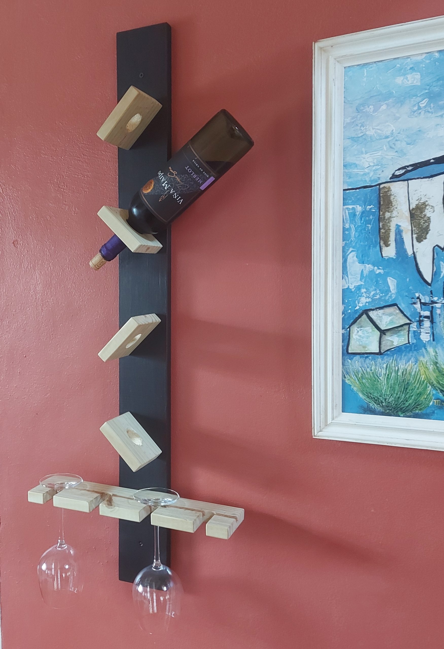 Wooden wine rack