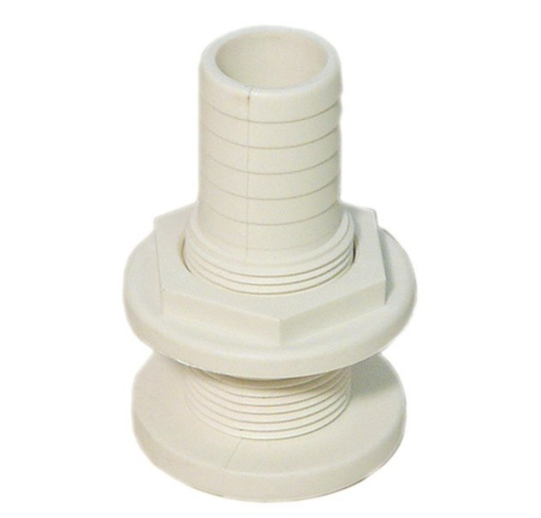 Thru-Hull Fitting 3/4 white