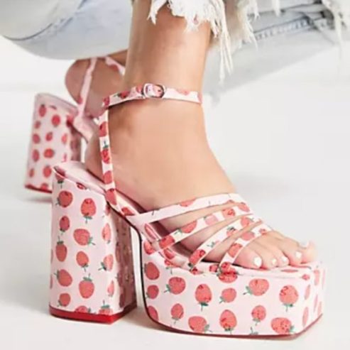 Strawberry Platform heels