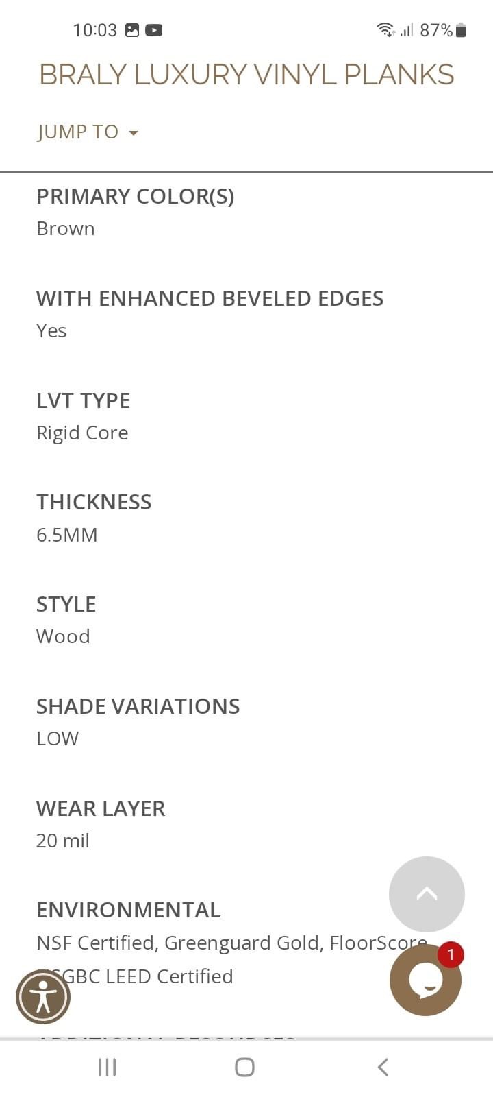 Vinyl floor tiles