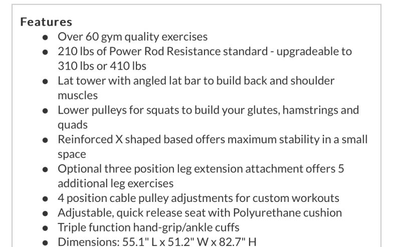 Bowflex Extreme Home gym