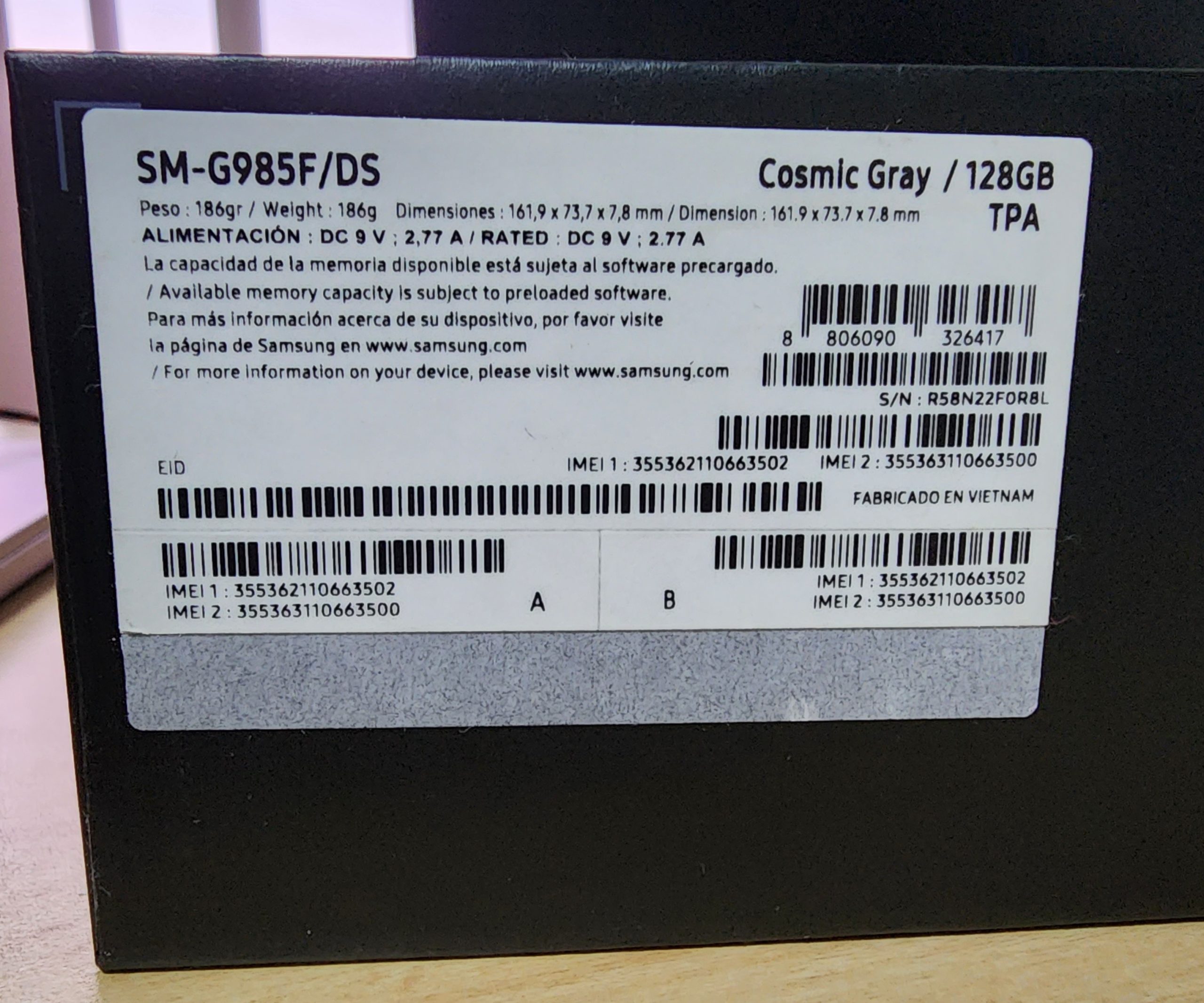 Samsung S20+ in Perfect Condition with NEW SafeSleeve cover