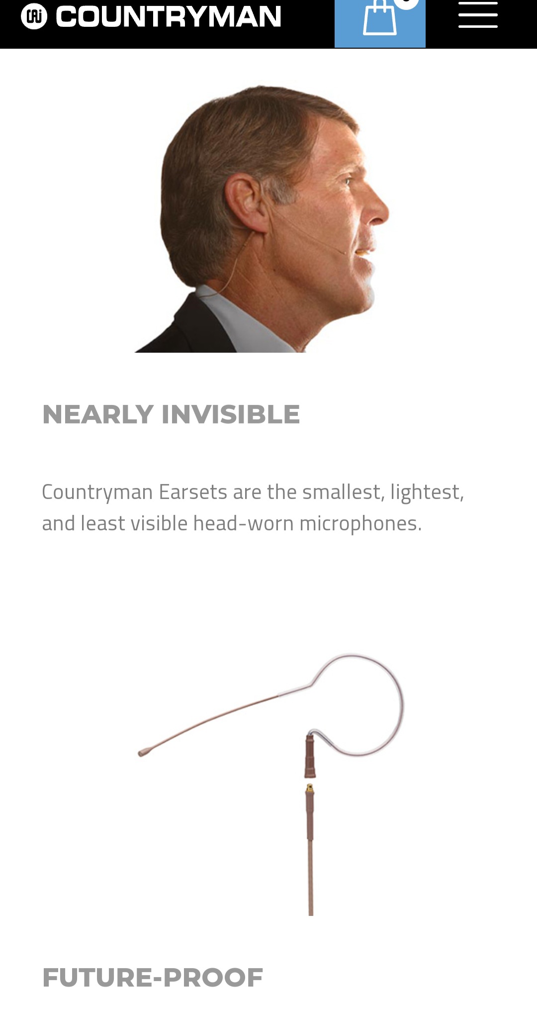 Countryman E6 Directional Earset (lavalier) Microphone